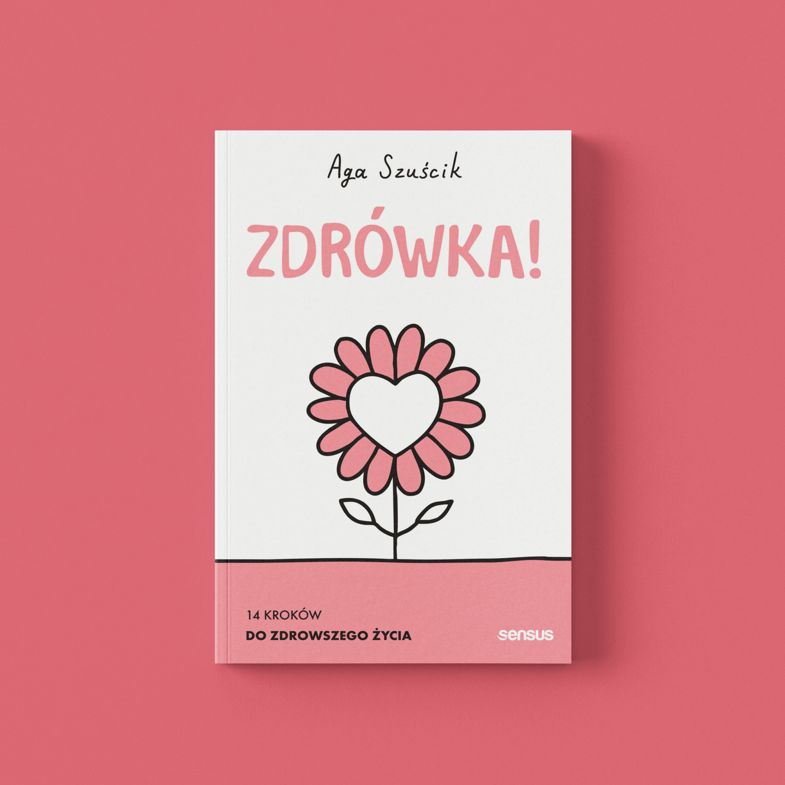 Książka "Zdrówka" na różowym tle