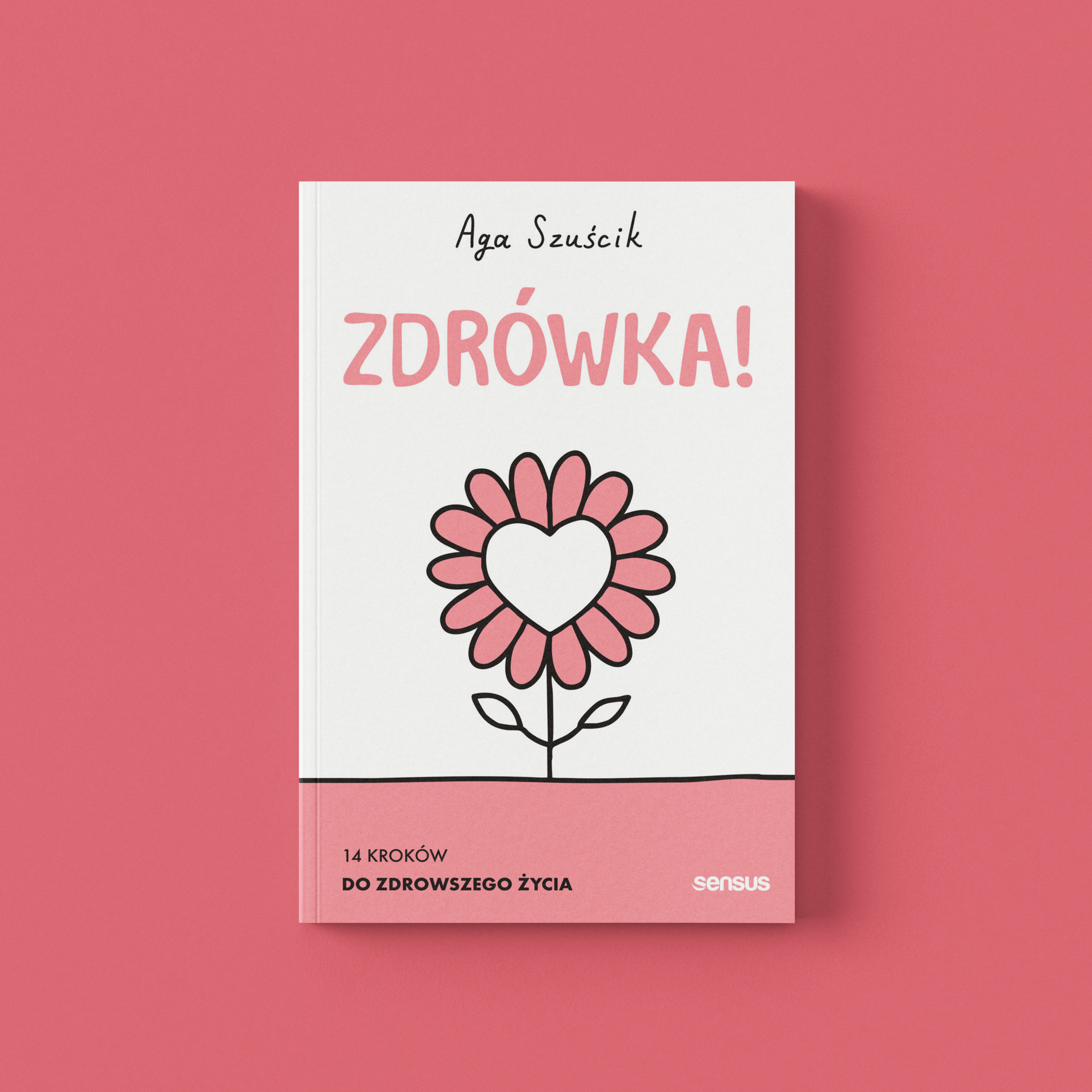 Książka "Zdrówka" na różowym tle
